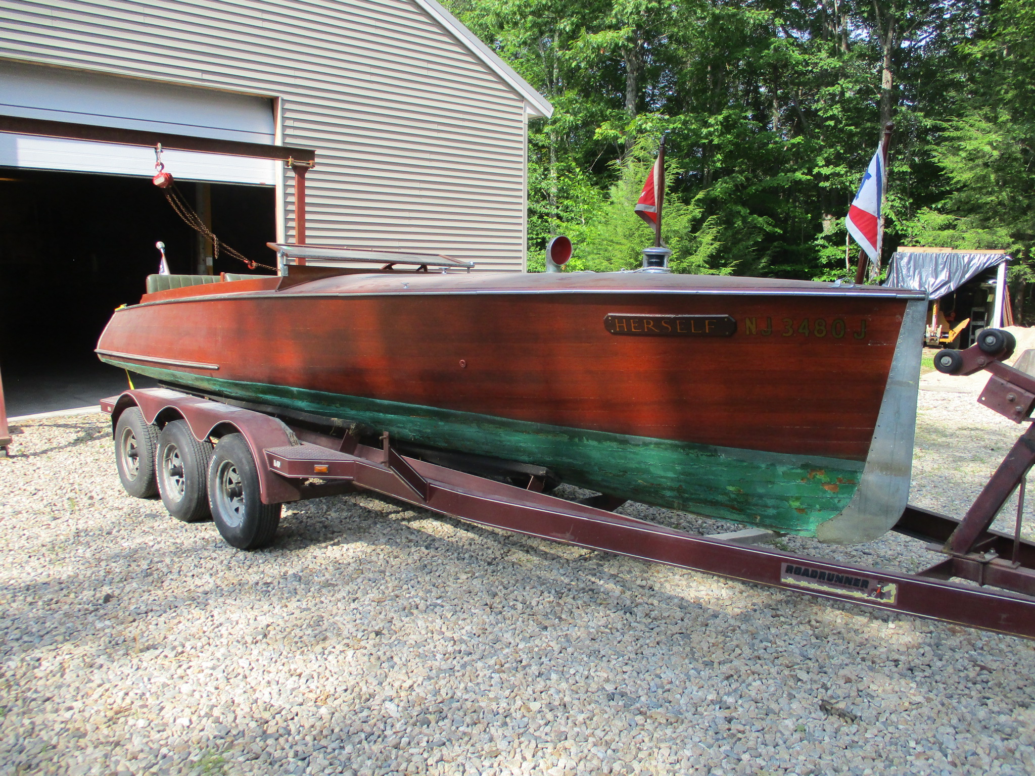 Classic1930 Yacht 22" Built Wood Model Sailboat Assembled