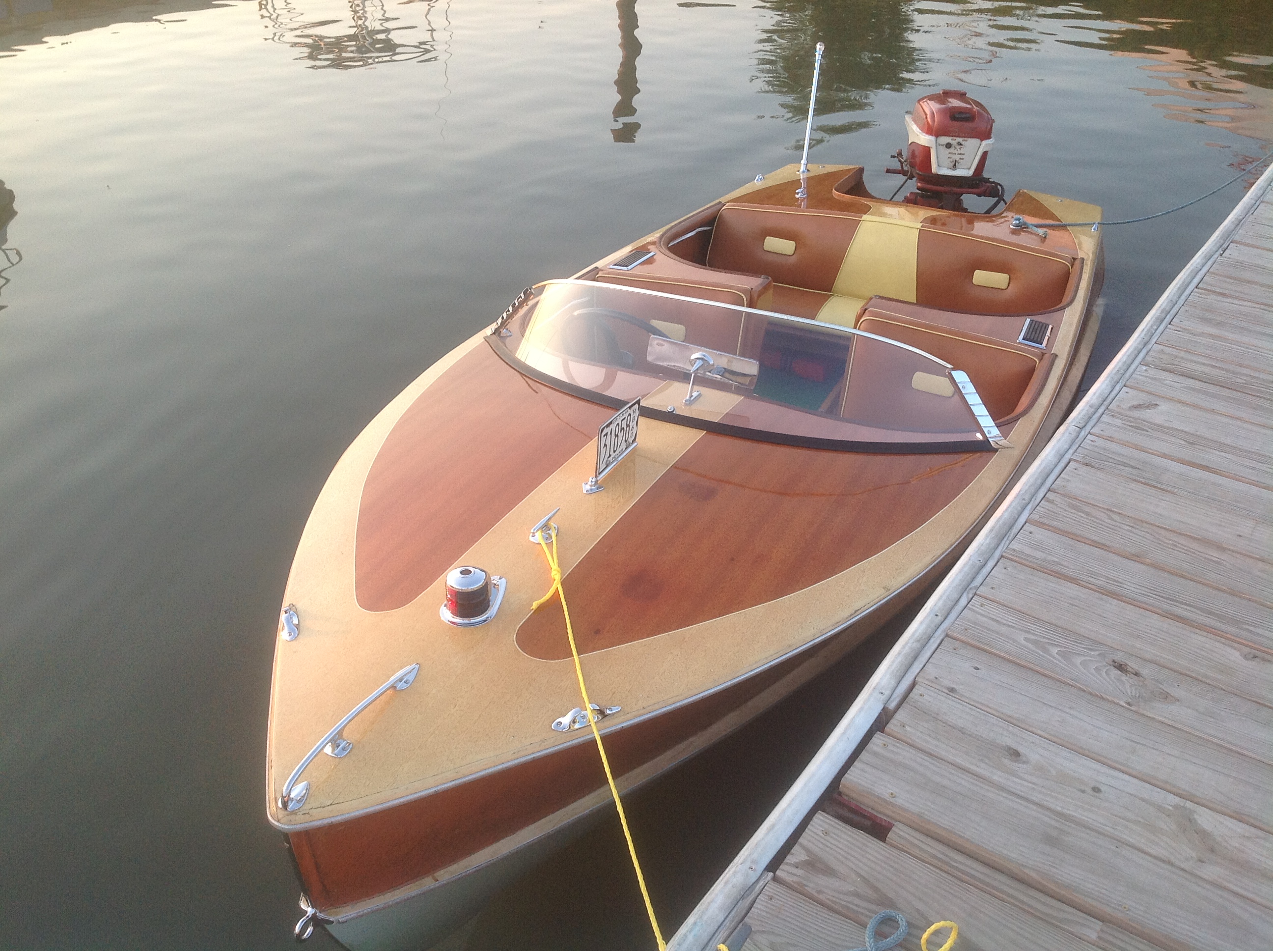 Chris Craft Runabout 1940 Model Speed Boat 80cm 31.5 Handcrafted