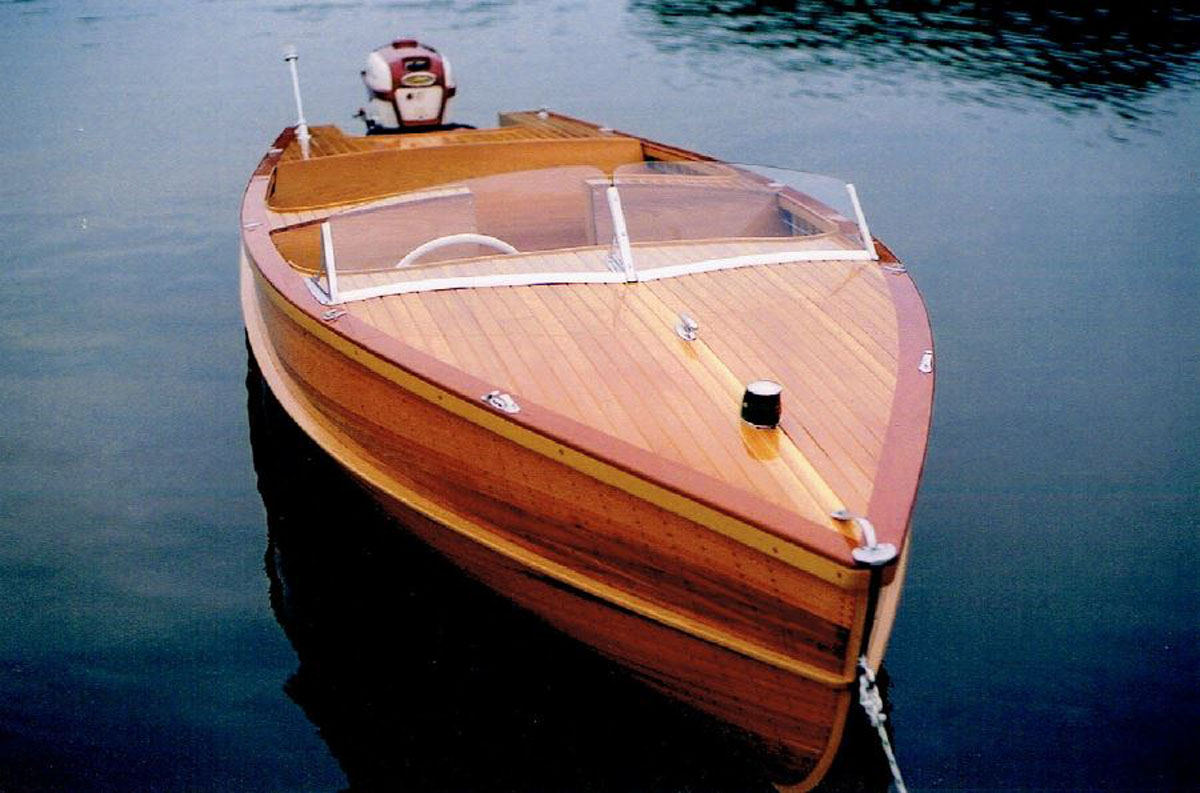 Wooden Handmade Row Boat Model NEW Peterborough Canoe Red 31.5" 